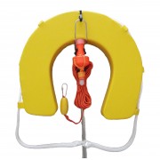 Man Over Board Kit. Lifebuoy, Lithium Light, Bracket & throw line.